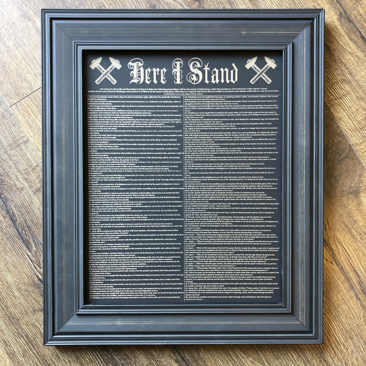 Wall art - Here I Stand (95 Theses) - Wall Art - The Reformed Sage - #reformed# - #reformed_gifts# - #christian_gifts#