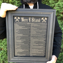 Load image into Gallery viewer, Wall art - Here I Stand (95 Theses) - Wall Art - The Reformed Sage - #reformed# - #reformed_gifts# - #christian_gifts#
