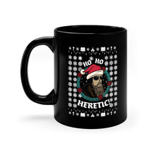 Load image into Gallery viewer, Reformed Christmas Mug - Ho Ho Heretic! Ugly Christmas Mug RETIRED - The Reformed Sage - #reformed# - #reformed_gifts# - #christian_gifts#
