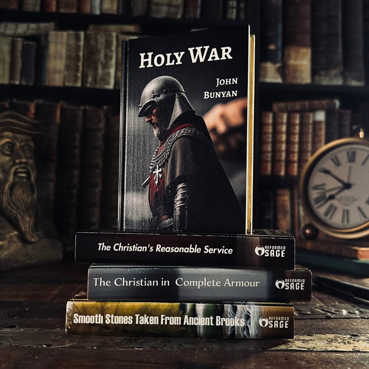 BookCoasterSRS - Holy War - Book Coaster - The Reformed Sage - #reformed# - #reformed_gifts# - #christian_gifts#