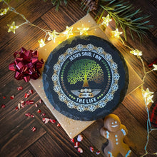 Load image into Gallery viewer, Slate Coaster - I AM Series - UV Slate Coaster - The Reformed Sage - #reformed# - #reformed_gifts# - #christian_gifts#
