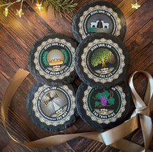Load image into Gallery viewer, Slate Coaster - I AM Series - UV Slate Coaster - The Reformed Sage - #reformed# - #reformed_gifts# - #christian_gifts#

