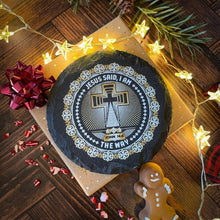 Load image into Gallery viewer, Slate Coaster - I AM Series - UV Slate Coaster - The Reformed Sage - #reformed# - #reformed_gifts# - #christian_gifts#
