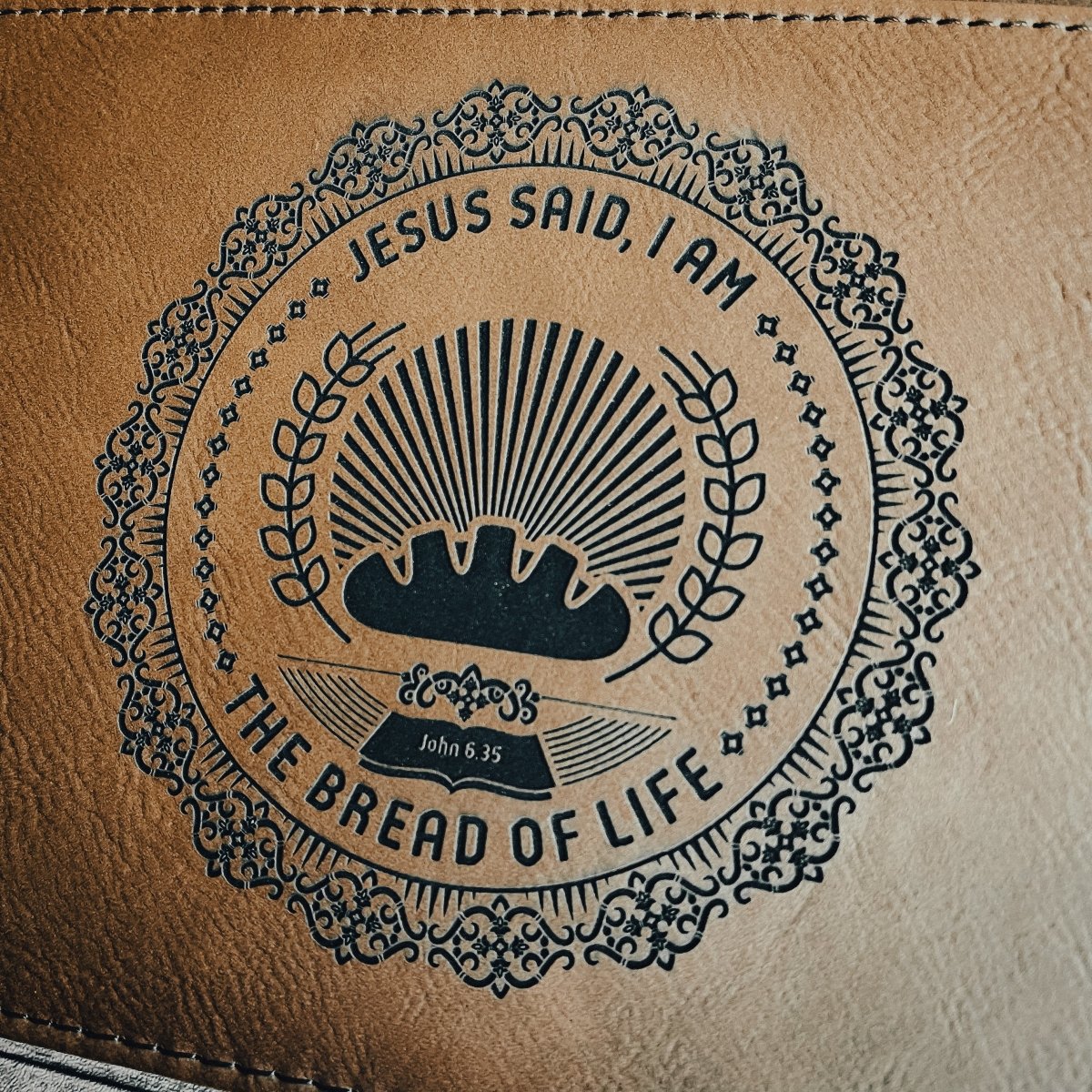 Bible Cover - I AM: The Bread of Life - Bible Cover - The Reformed Sage - #reformed# - #reformed_gifts# - #christian_gifts#