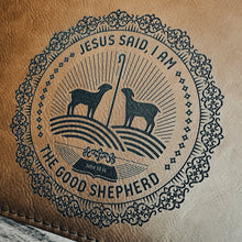 Load image into Gallery viewer, Bible Cover - I AM: The Good Shepherd - Bible Cover - The Reformed Sage - #reformed# - #reformed_gifts# - #christian_gifts#
