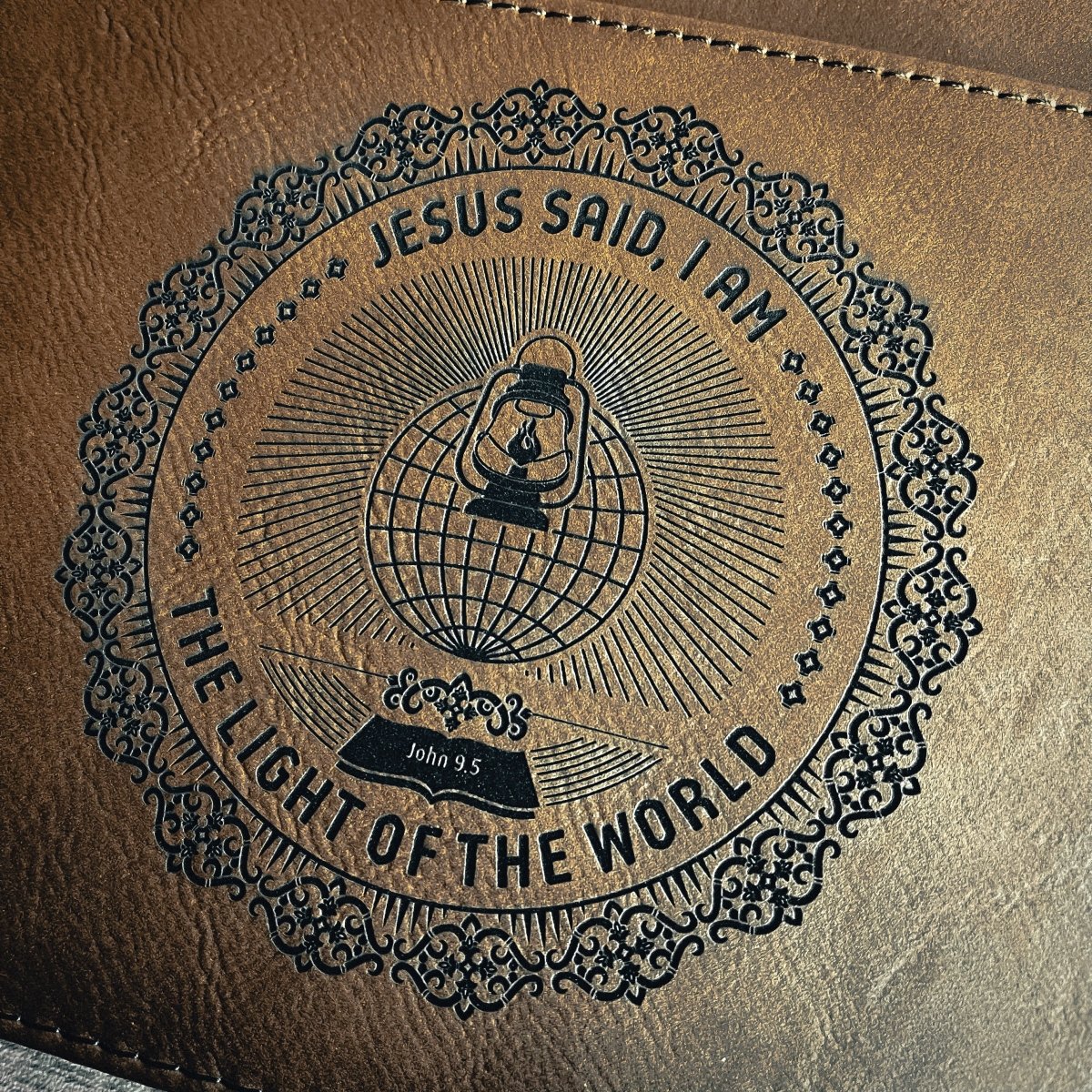 Bible Cover - I AM: The Light of the World - Bible Cover - The Reformed Sage - #reformed# - #reformed_gifts# - #christian_gifts#
