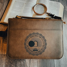 Load image into Gallery viewer, Bible Cover - I AM: The Resurrection and the Life - Bible Cover - The Reformed Sage - #reformed# - #reformed_gifts# - #christian_gifts#
