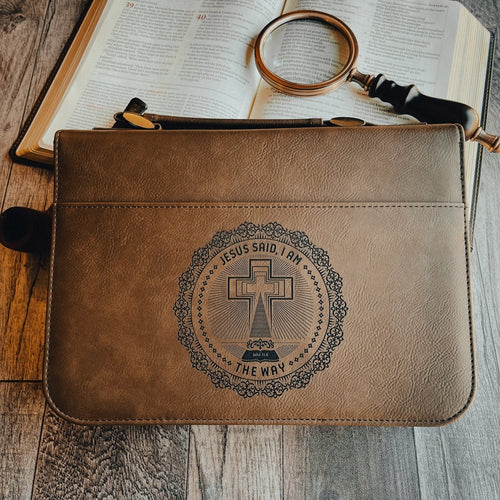 Bible Cover - I AM: The Way - Bible Cover - The Reformed Sage - #reformed# - #reformed_gifts# - #christian_gifts#