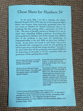 Load image into Gallery viewer, Book - Matthew 24 Cheat Sheet - PDF - The Reformed Sage - #reformed# - #reformed_gifts# - #christian_gifts#
