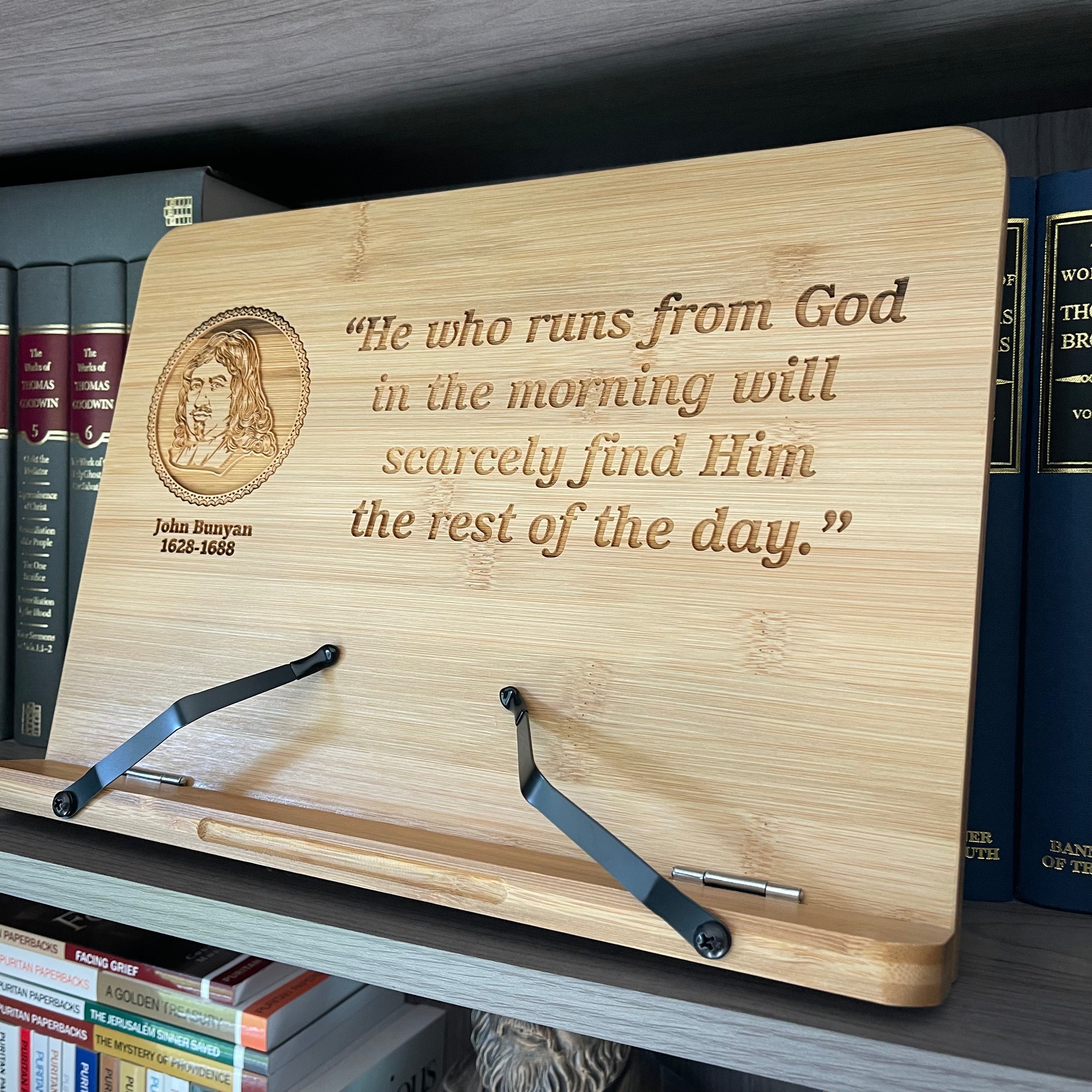 bookstand - Bunyan - Bookstand - The Reformed Sage - #reformed# - #reformed_gifts# - #christian_gifts#