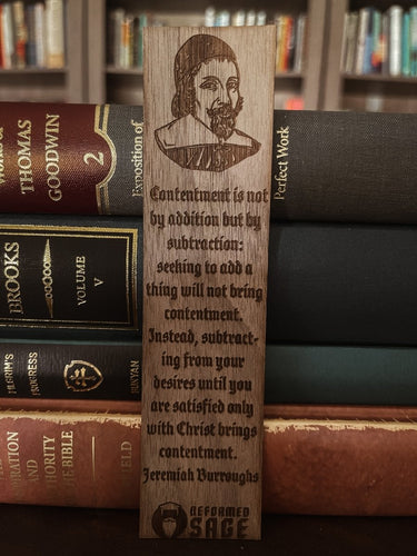CHRISTIAN BOOKMARKS - Jeremiah Burroughs - Bookmark - The Reformed Sage - #reformed# - #reformed_gifts# - #christian_gifts#