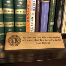 Load image into Gallery viewer, desk plaque - John Bunyan - Desk plaque - The Reformed Sage - #reformed# - #reformed_gifts# - #christian_gifts#
