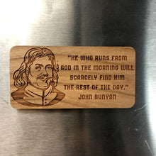 Load image into Gallery viewer, Magnet - John Bunyan - Wood Magnet - The Reformed Sage - #reformed# - #reformed_gifts# - #christian_gifts#
