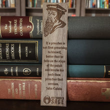 Load image into Gallery viewer, CHRISTIAN BOOKMARKS - John Calvin - Bookmark - The Reformed Sage - #reformed# - #reformed_gifts# - #christian_gifts#
