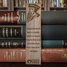 Load image into Gallery viewer, CHRISTIAN BOOKMARKS - John Calvin - Bookmark - The Reformed Sage - #reformed# - #reformed_gifts# - #christian_gifts#
