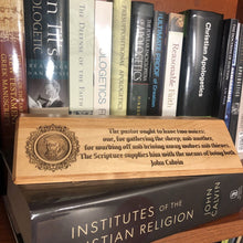Load image into Gallery viewer, desk plaque - John Calvin - Desk plaque - The Reformed Sage - #reformed# - #reformed_gifts# - #christian_gifts#
