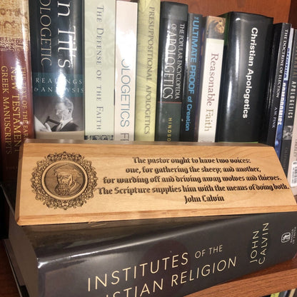 desk plaque - John Calvin - Desk plaque - The Reformed Sage - reformed - reformed_gifts - christian_gifts