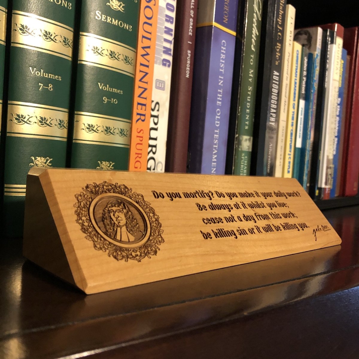 desk plaque - John Owen - Desk plaque - The Reformed Sage - #reformed# - #reformed_gifts# - #christian_gifts#