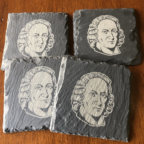 Slate Coaster - Jonathan Edwards - Slate Coaster - The Reformed Sage - #reformed# - #reformed_gifts# - #christian_gifts#