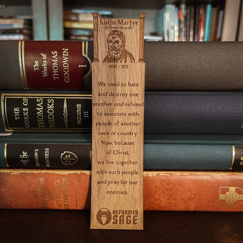 CHRISTIAN BOOKMARKS - Justin Martyr - Bookmark - The Reformed Sage - #reformed# - #reformed_gifts# - #christian_gifts#