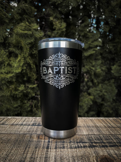 20oz tumbler - London Baptist Confession 20oz - The Reformed Sage - #reformed# - #reformed_gifts# - #christian_gifts#