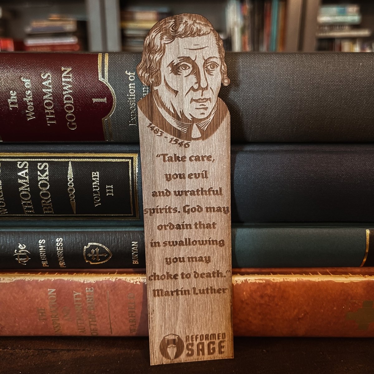 CHRISTIAN BOOKMARKS - Luther's Wit - The Reformed Sage - #reformed# - #reformed_gifts# - #christian_gifts#