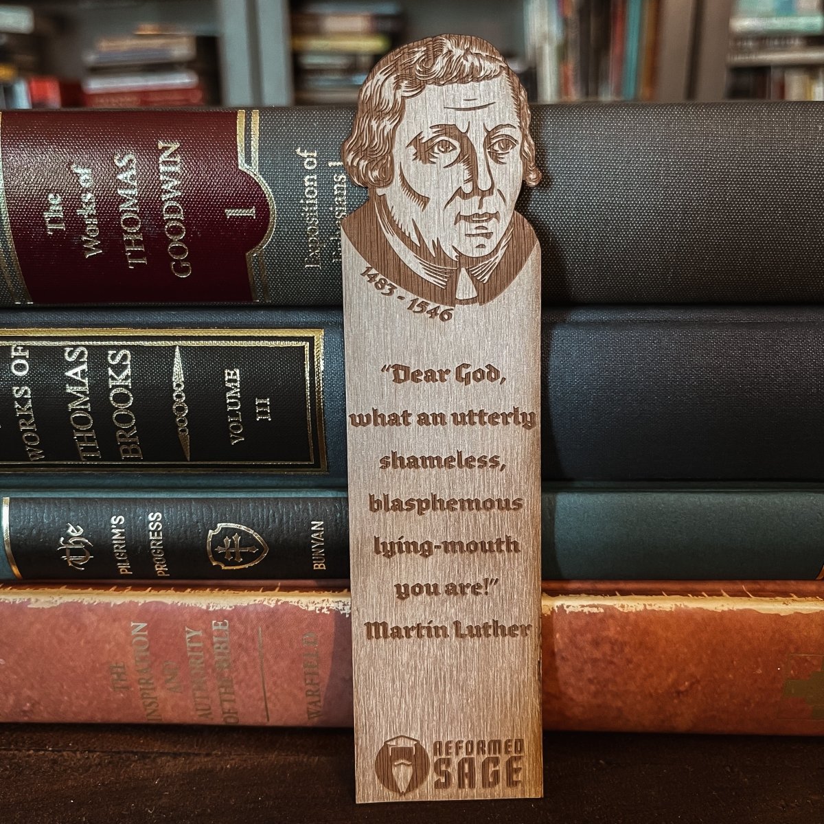 CHRISTIAN BOOKMARKS - Luther's Wit - The Reformed Sage - #reformed# - #reformed_gifts# - #christian_gifts#