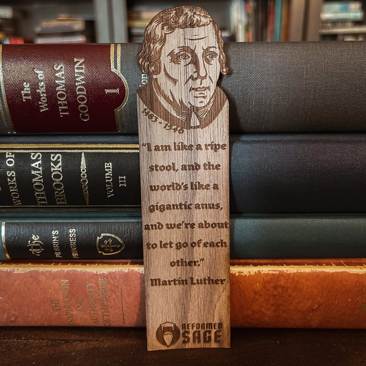 CHRISTIAN BOOKMARKS - Luther's Wit - The Reformed Sage - #reformed# - #reformed_gifts# - #christian_gifts#
