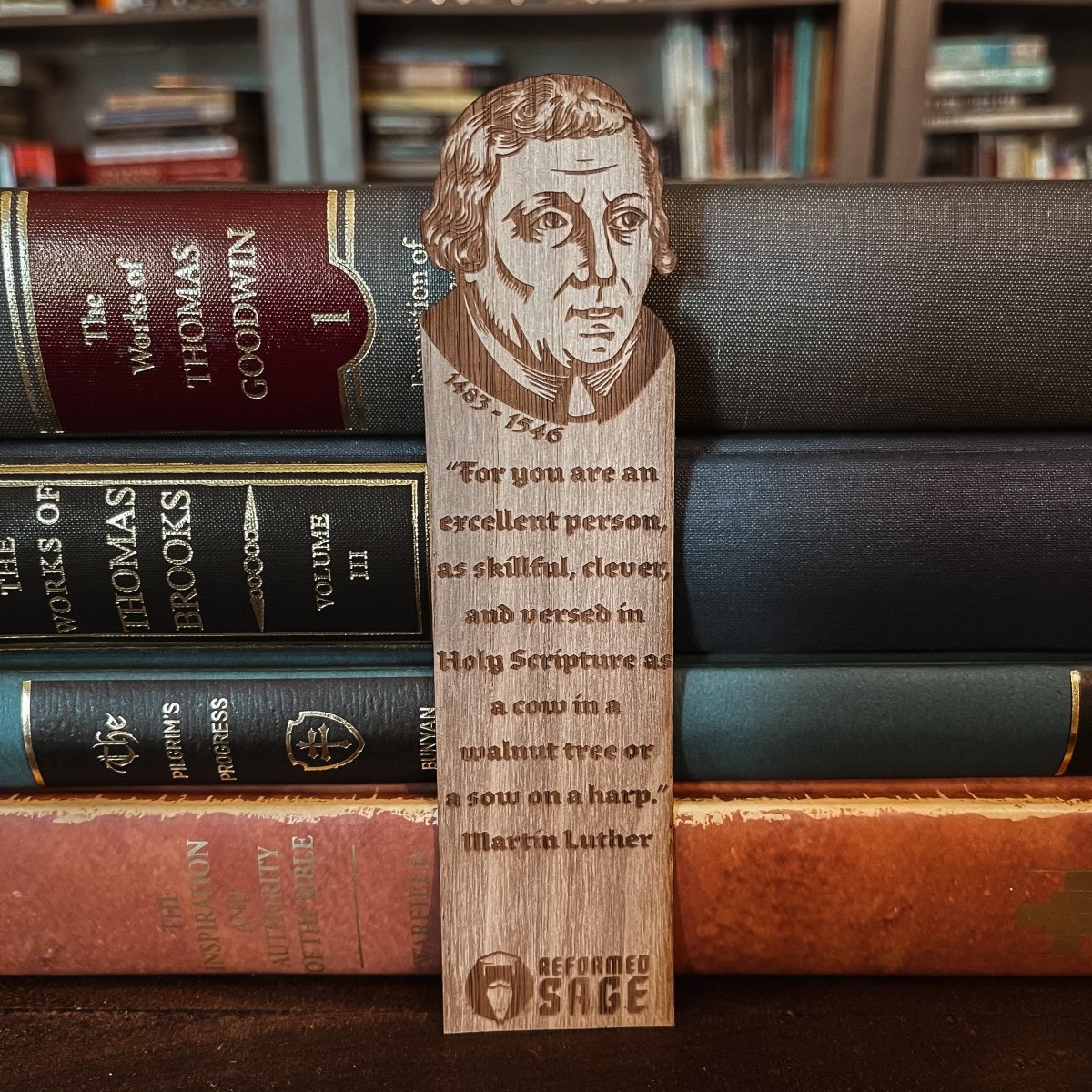 CHRISTIAN BOOKMARKS - Luther's Wit - The Reformed Sage - #reformed# - #reformed_gifts# - #christian_gifts#