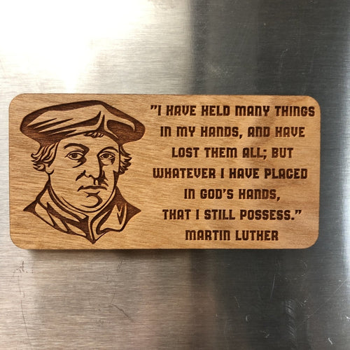 Magnet - Martin Luther - Wood Magnet - The Reformed Sage - #reformed# - #reformed_gifts# - #christian_gifts#