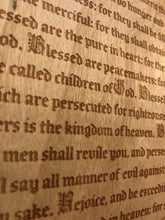 Load image into Gallery viewer, Illuminated Manuscript - Matthew 5 - Illuminated Manuscript - The Reformed Sage - #reformed# - #reformed_gifts# - #christian_gifts#
