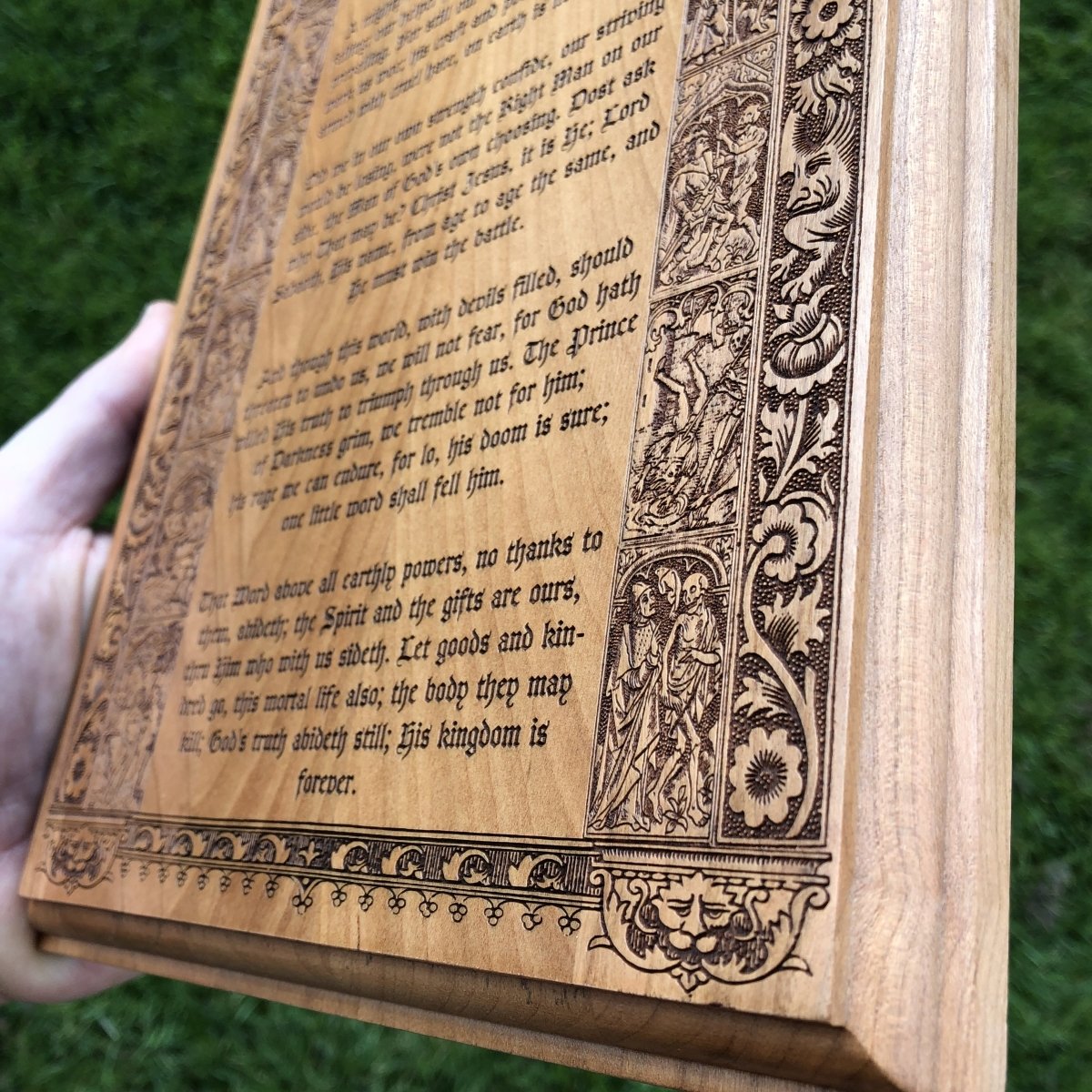 Engravedwood - Mighty Fortress - Engraved Wood Art - The Reformed Sage - #reformed# - #reformed_gifts# - #christian_gifts#