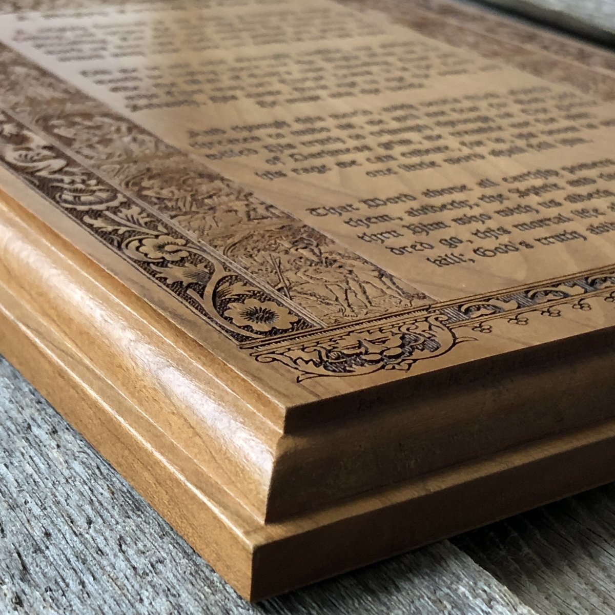 Engravedwood - Mighty Fortress - Engraved Wood Art - The Reformed Sage - #reformed# - #reformed_gifts# - #christian_gifts#