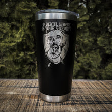 Load image into Gallery viewer, 20oz tumbler - O DEATH - 20oz - The Reformed Sage - #reformed# - #reformed_gifts# - #christian_gifts#

