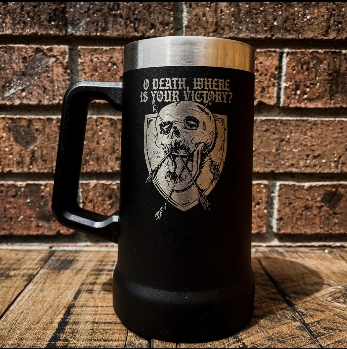 24oz Stein - O DEATH - 24oz Stein - The Reformed Sage - #reformed# - #reformed_gifts# - #christian_gifts#