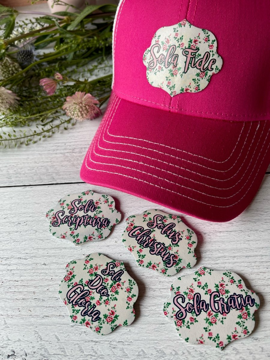Hat - Pink - Patch Hat - The Reformed Sage - #reformed# - #reformed_gifts# - #christian_gifts#