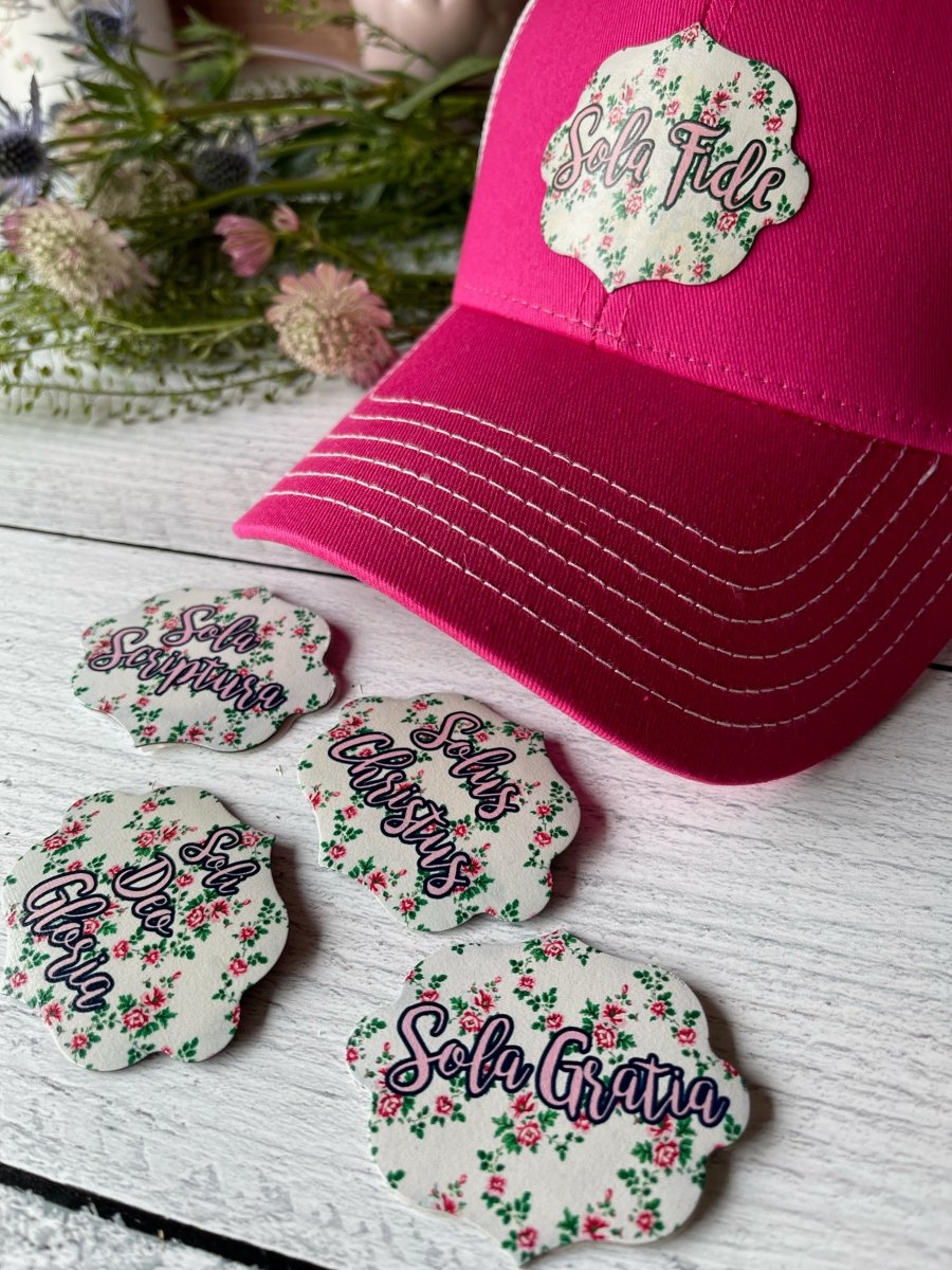 Hat - Pink - Patch Hat - The Reformed Sage - #reformed# - #reformed_gifts# - #christian_gifts#