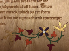 Load image into Gallery viewer, Illuminated Manuscript - Psalm 119 - Illuminated Manuscript - The Reformed Sage - #reformed# - #reformed_gifts# - #christian_gifts#
