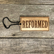 Load image into Gallery viewer, Keyring - REFORMED - Keychain - The Reformed Sage - #reformed# - #reformed_gifts# - #christian_gifts#
