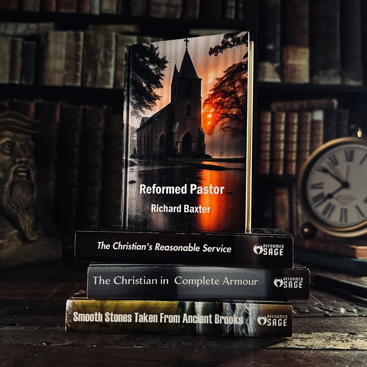 BookCoasterSRS - Reformed Pastor - Book Coaster - The Reformed Sage - #reformed# - #reformed_gifts# - #christian_gifts#