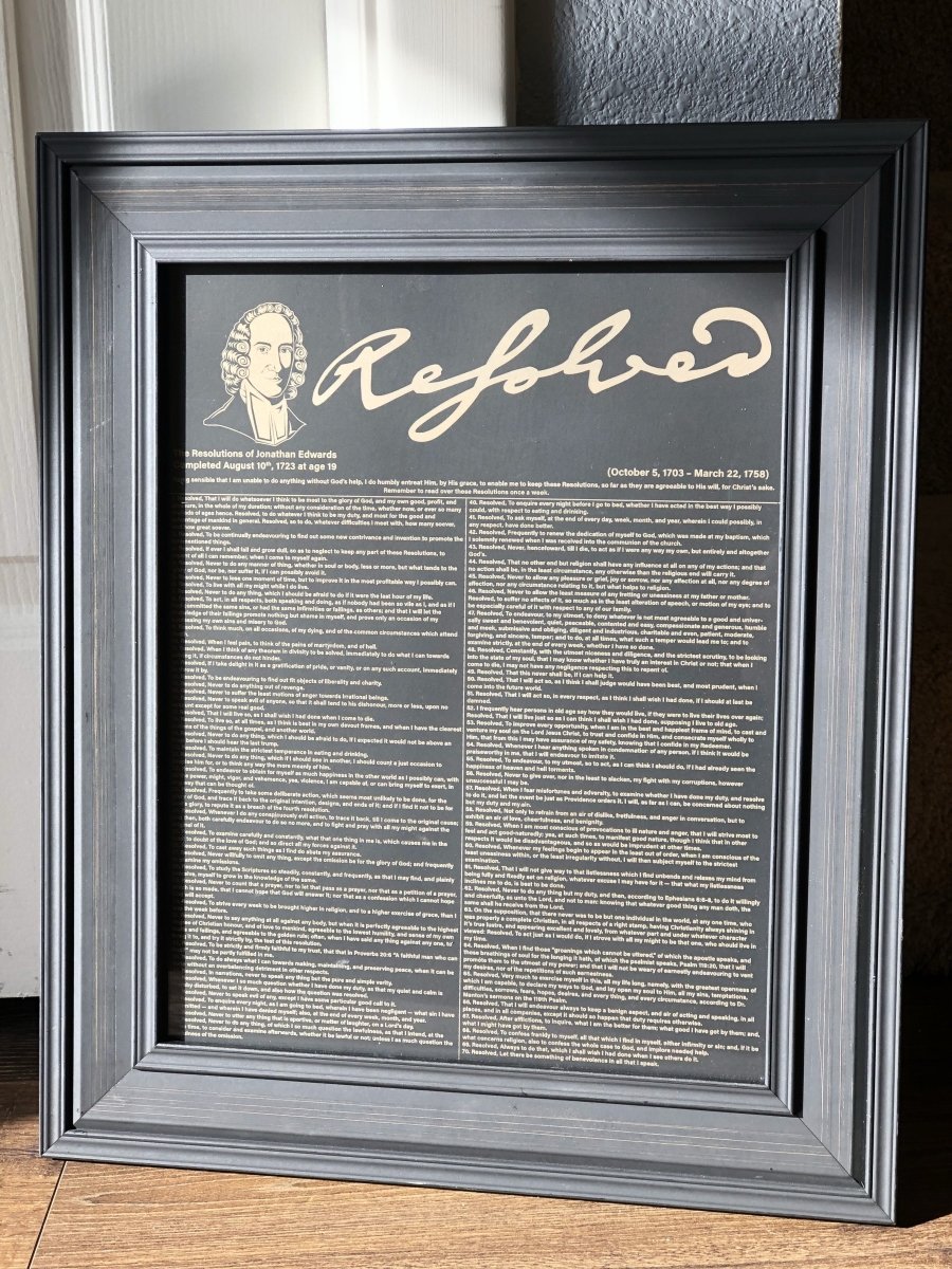 Wall art - Resolved - Wall Art - The Reformed Sage - #reformed# - #reformed_gifts# - #christian_gifts#