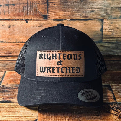 Hat - Righteous et Wretched - Patch Hat - The Reformed Sage - #reformed# - #reformed_gifts# - #christian_gifts#