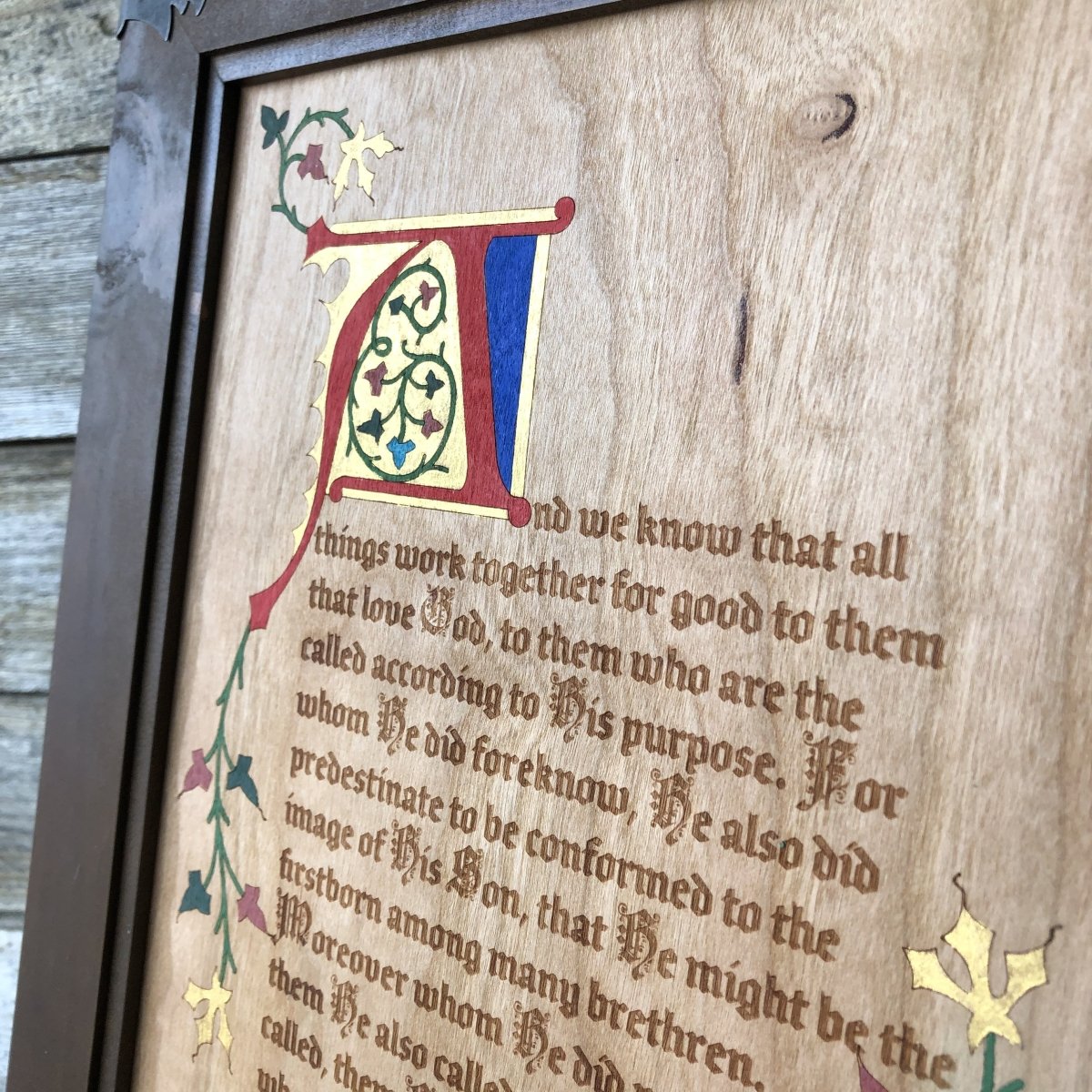 Illuminated Manuscript - Romans 8 - Illuminated Manuscript - The Reformed Sage - #reformed# - #reformed_gifts# - #christian_gifts#