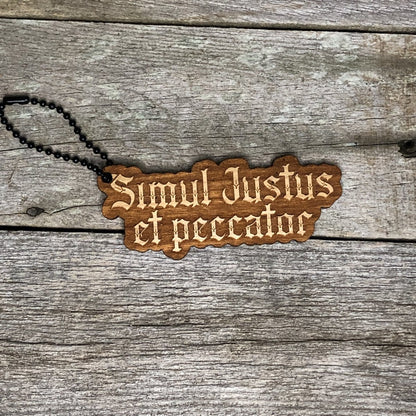 Keyring - Simul Justus et peccator - Keychain - The Reformed Sage - #reformed# - #reformed_gifts# - #christian_gifts#