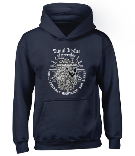Hoodie - Simul Justus - Hoodie RETIRED - The Reformed Sage - #reformed# - #reformed_gifts# - #christian_gifts#