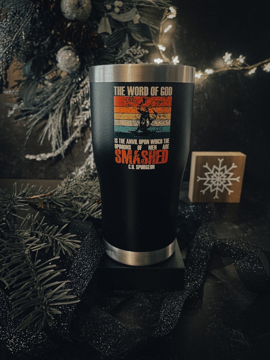 20oz tumbler color - Smashed - 20oz UV - The Reformed Sage - #reformed# - #reformed_gifts# - #christian_gifts#