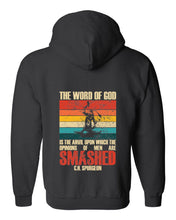 Load image into Gallery viewer, Zip up hoodie - Smashed - Zip Hoodie - The Reformed Sage - #reformed# - #reformed_gifts# - #christian_gifts#
