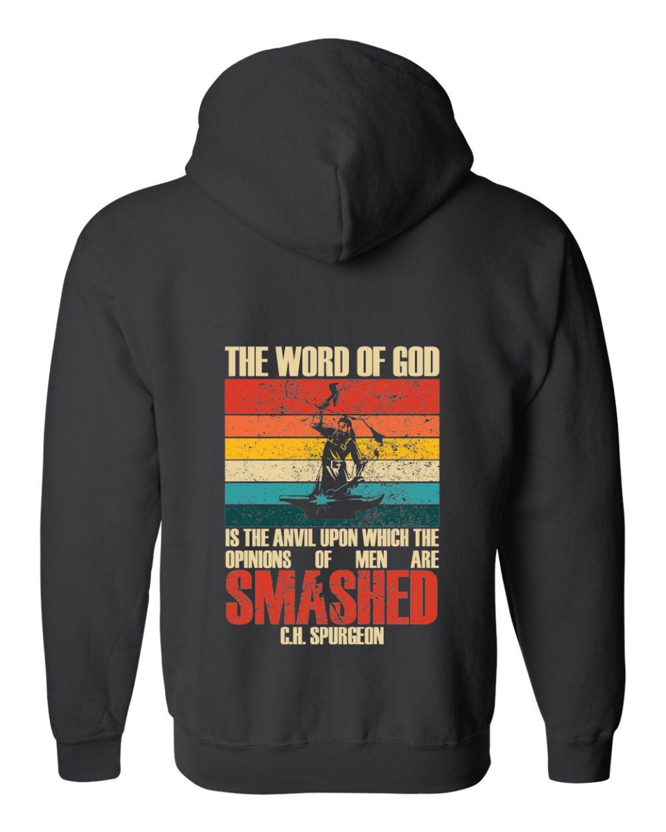 Zip up hoodie - Smashed - Zip Hoodie - The Reformed Sage - #reformed# - #reformed_gifts# - #christian_gifts#