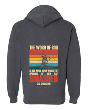 Load image into Gallery viewer, Zip up hoodie - Smashed - Zip Hoodie - The Reformed Sage - #reformed# - #reformed_gifts# - #christian_gifts#
