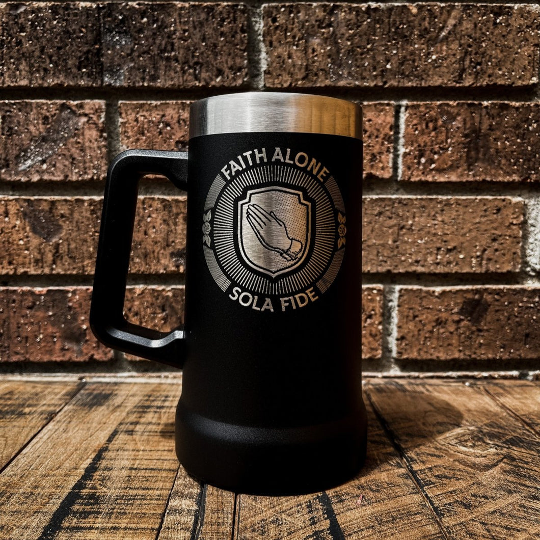 24oz Stein - Sola Fide Seal - 24oz Stein - The Reformed Sage - #reformed# - #reformed_gifts# - #christian_gifts#